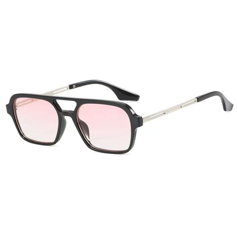 Double-bridge Frame Double-bridge Sunglasses for Women Outdoor UV400 Protection Sun Glasses Men's Retro Square Driving Goggles