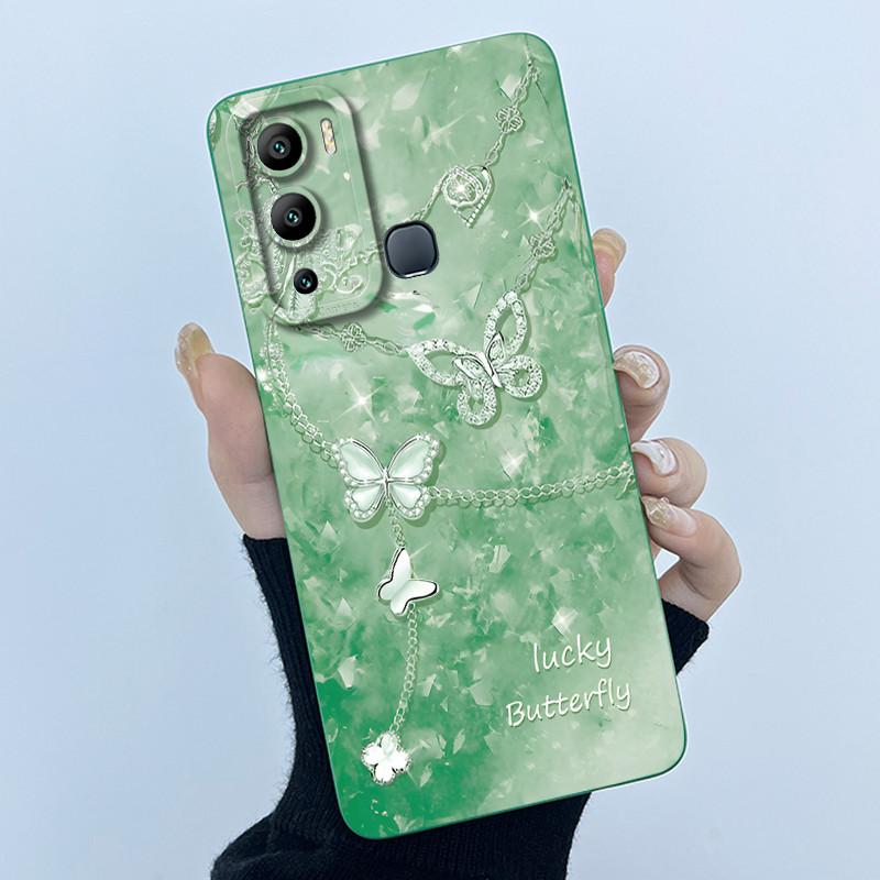 Case for Infinix Hot 12i Hot 12 Play Back Cover Butterfly Flower Soft Silicone Cases for Infinix Hot12i 12Play Hot12 Phone Funda