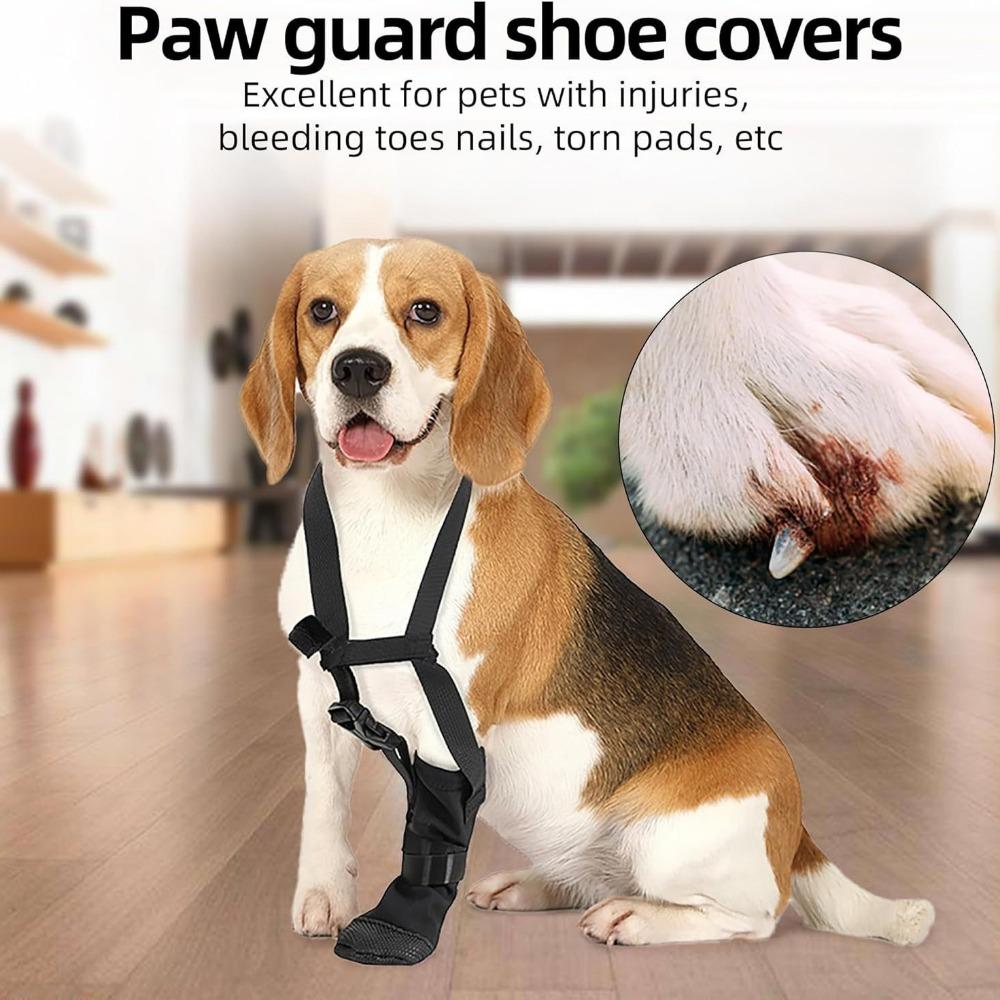 Protecție pentru laba câinelui cu guler Protecție pentru laba anterioară a câinelui Pantof de exterior anti-coliziune și anti-murdărie