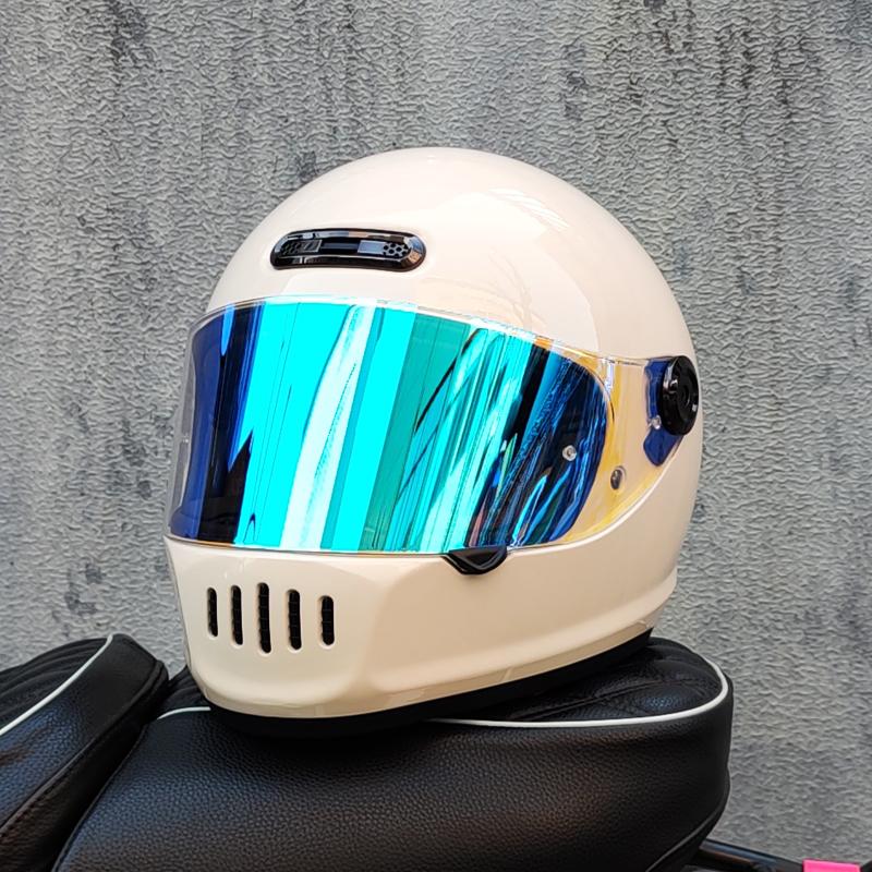 Four season universal cruise motorcycle helmet, men's and women's personalized motorcycle retro full helmet