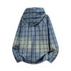 Unisex Plaid Long Sleeve Hooded Shirt Loose Sun Protection Outerwear American Retro Couple's Shirt Jacket Men's Top