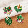 Elk Enamel Pins Cartoon Christmas Badges Pins Wholesale Xmas Brooch  Women