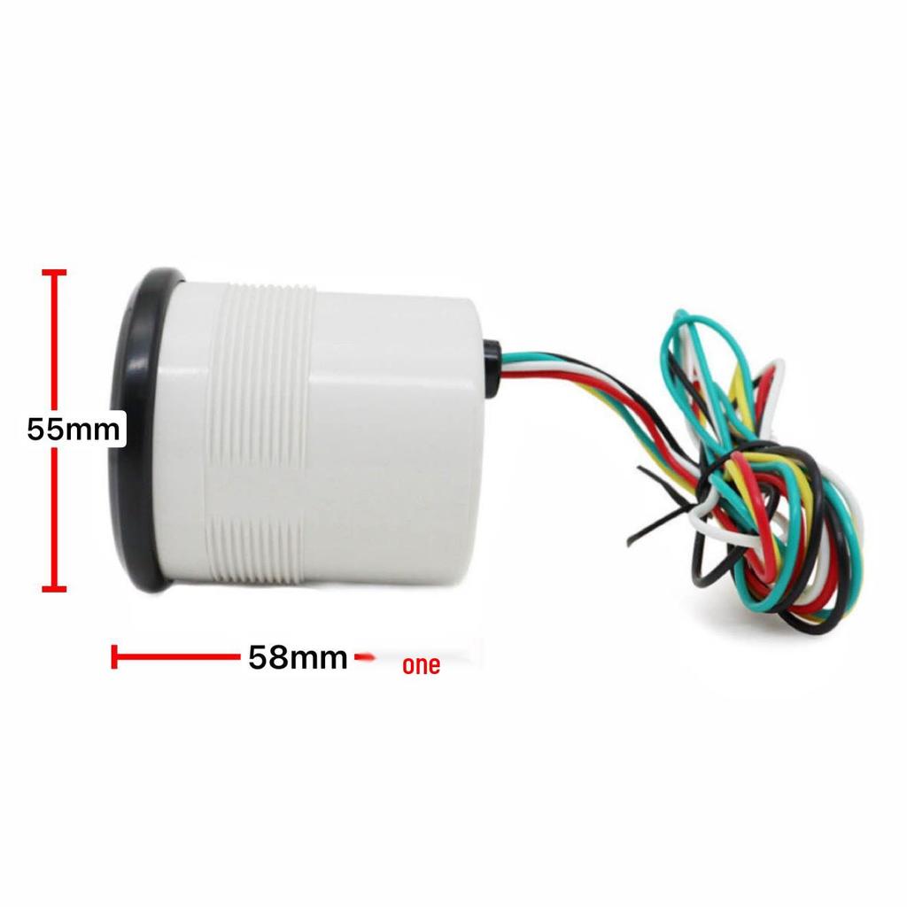2-Inch 52mm Diesel Vehicle Tachometer, 0-6000 RPM, 12V Car Gauge