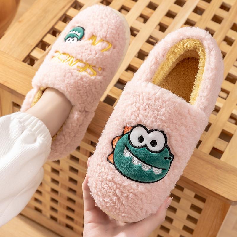 Men's & Women's Winter 2024 Plush Cotton Slippers - Furry, Warm Indoor Heel Shoes