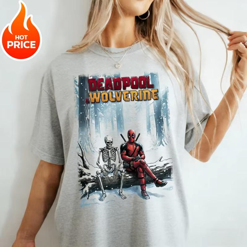 

2026 new Deadpool Marvel Unisex Women Summer Tshirt Retro Loose Casual Unisexs Womens Short Sleeve Tshirt M