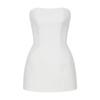 Damen trägerloses Schlauchtop Zweiteiliges Set Tailliert durchsichtiger Spitzen-Maxirock Elegantes Sommer-Kombinationsoutfit