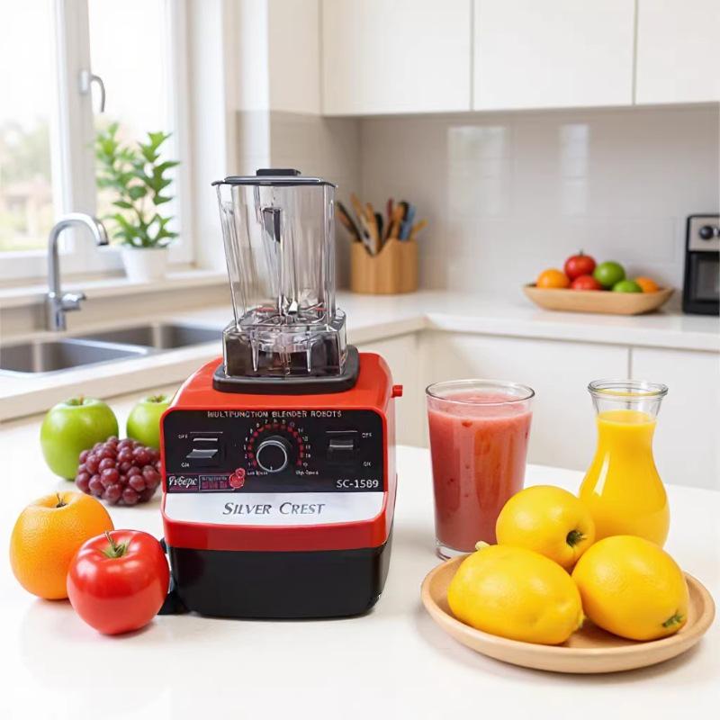 

8-in-1 4L High-Power Blender: Pure Copper Motor, Stainless Steel, Meat Grinder, Ice Crusher, Juicer.