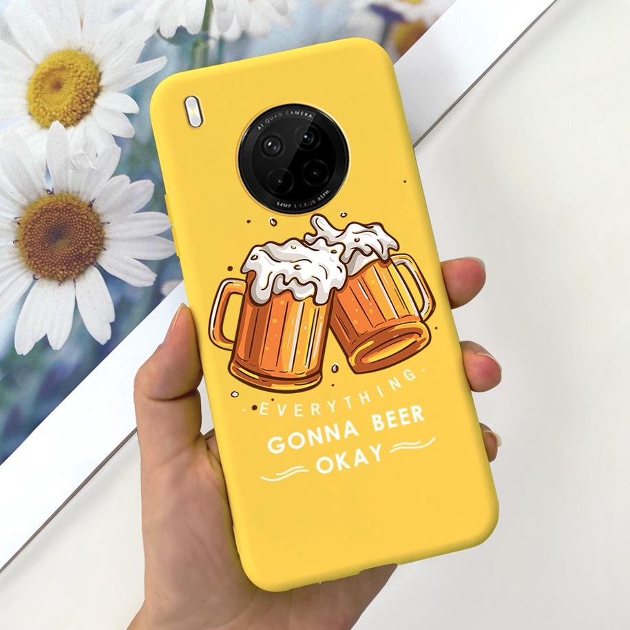 For Huawei Y9a 2020 Silicone Case FRL-22 FRL-23 Cute Astronaut Love Heart Slim Soft TPU Phone Case on Huawei Nova Y9a Y 9A Cover
