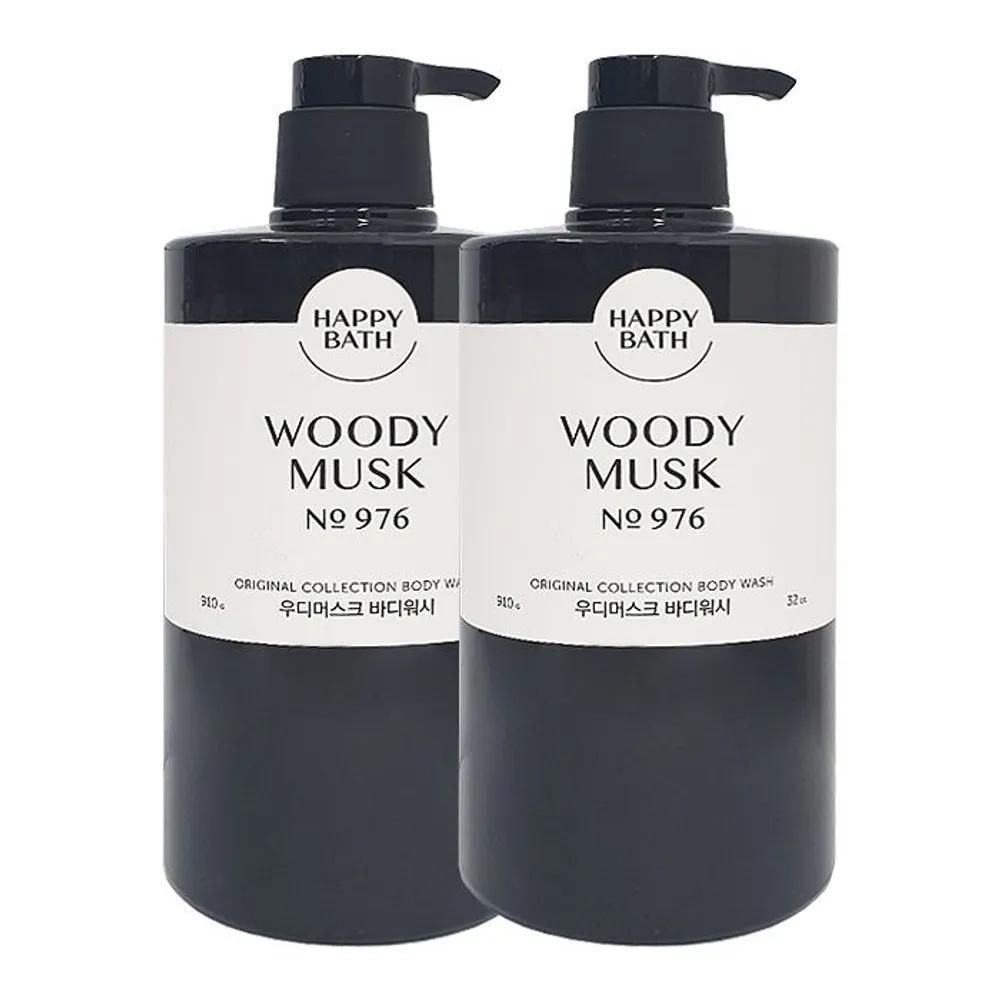 HAPPY BATH Original Collection Woody Musk Body Wash 910g x2