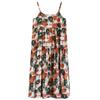 2024 Summer Cotton Linen Spaghetti Strap Long Dress with Large Hem and Slimming Fit