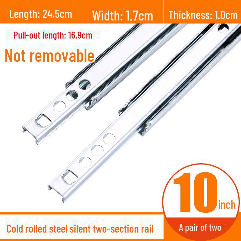 

Ультраузкие 17 мм двухсекционные мини-шарикоподшипниковые направляющие для ящиков железных шкафов