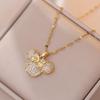 Trendy Full Diamond Mouse Pendant Necklace - Perfect Birthday Gift for Women and Best Friends