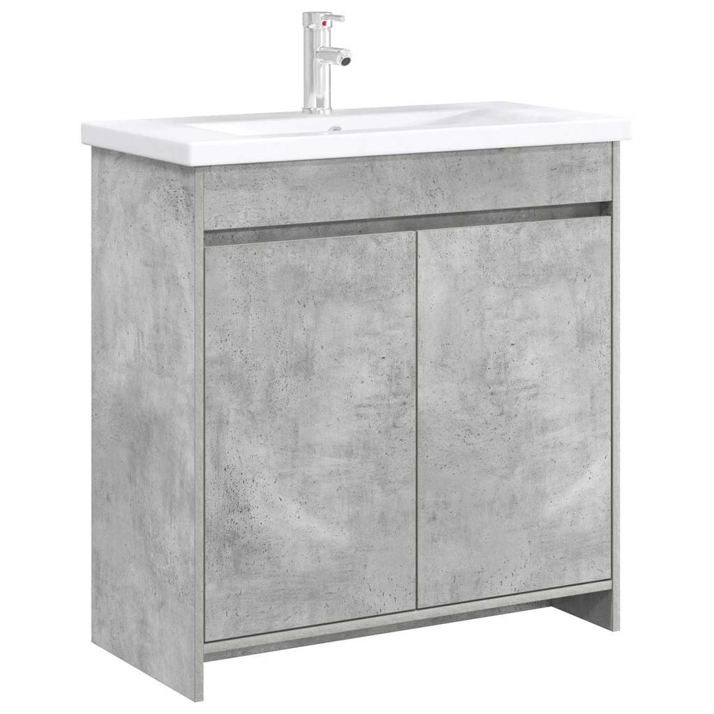 Bathroom Vanity Unit Concrete Grey 78.5 x 37.5 x 81 cm Particleboard