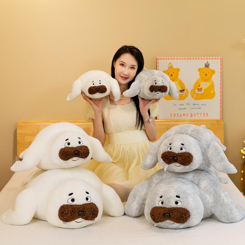 Stuffed Realistic Sea Seal Plush Toy Cozy Hug Pillow Short Plush Filled With Pp Cotton