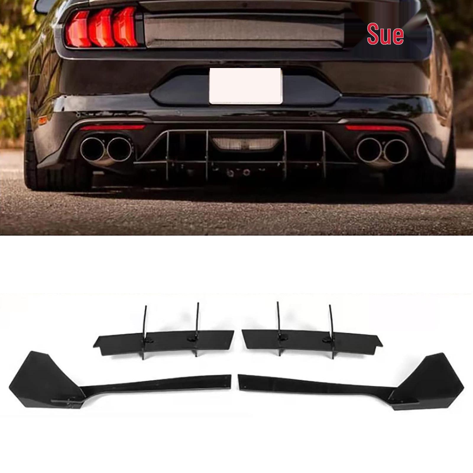 

Carbon Fiber Rear Diffuser & Spoiler for 2015-2023 Ford Mustang Racing Modification