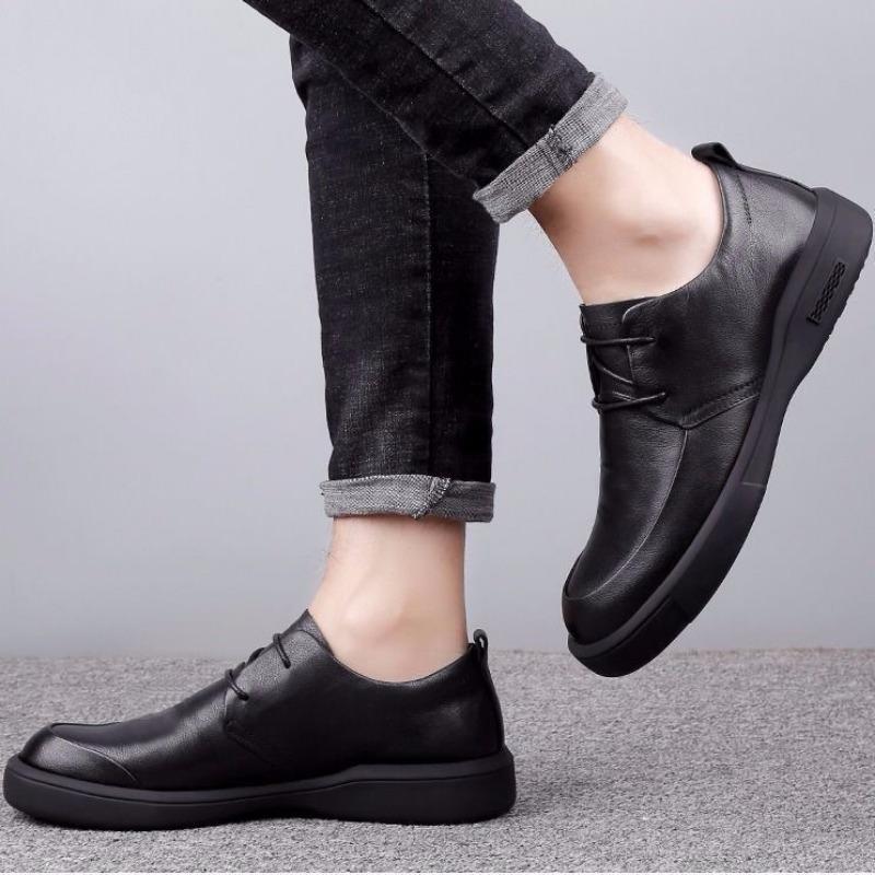 Leather shoes men's autumn new versatile breathable soft leather men's shoes comfortable soft sole business casual men's leather shoes