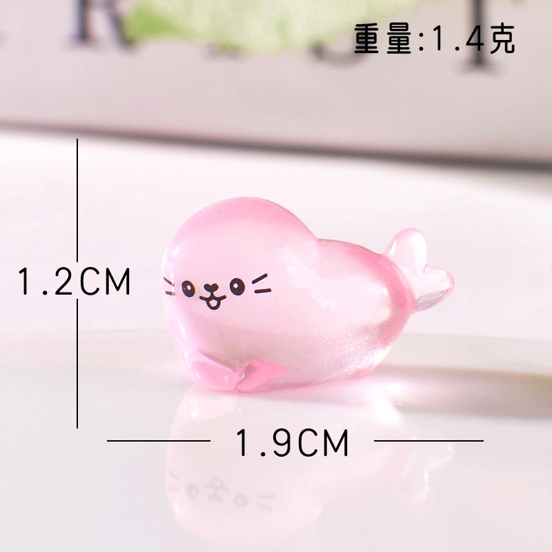 10-50pcs Mini Luminous Seal Home Decor Landscaping Resin Crafts Glowing Seals Garden Fish Tank Miniatures Ornaments Decoration