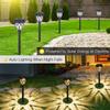 Tomshine Outdoor Solar Pathway Lights 6pack LEDs Lawn Lamp IP44 Waterresistant DusktoDawn