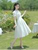 White French Gentle First Love Skirt Slim Fit Dating Doll Collar Medium and Long Small Man Certificate Registration Small White Dress