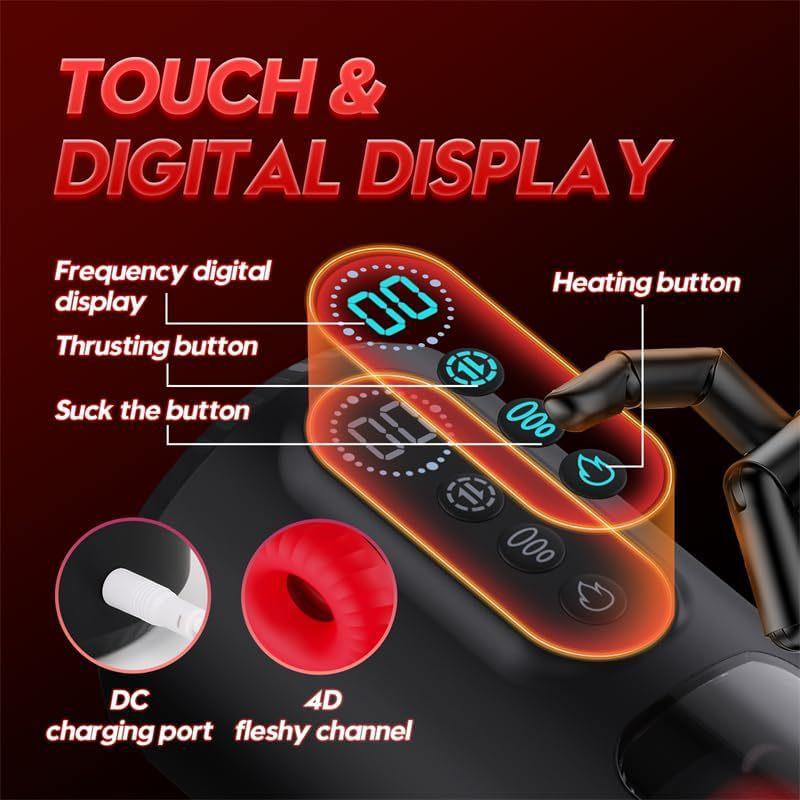 Automatic Male Masturbator Male Sex Toys for Men Penis Pump Heating Male Stroker Blowiob Sex Machine LCD Display Pocket Pussy