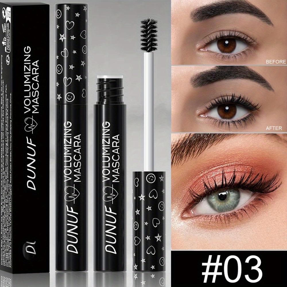 DUNUF Colored Mascara - Long-Wearing, Curling, Volumizing Mascara, Waterproof & Sweatproof, Slim Brush for Precise Application 8 colors
