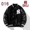Mens Vintage Winter Thickened Baseball Jacket With Embroidery Wool PU Leather Patchwork Loose Fit