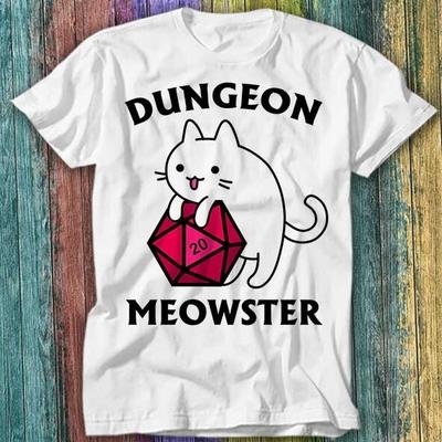 Dungeon Meowster Dragons Monster DnD Guess I Ll Die RPG T Shirt Top Tee 220