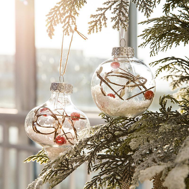 Hong Kong Heng 6cm Transparent Red Fruit Christmas Tree Ornament