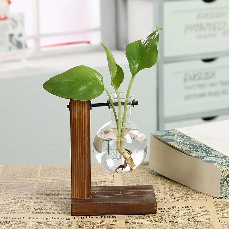 Planta hidropônica Terrário Vasevase Decoração Casa Garrafa de vidro Hidropônica Decoração de mesa Escritório Planta verde Pequeno vaso