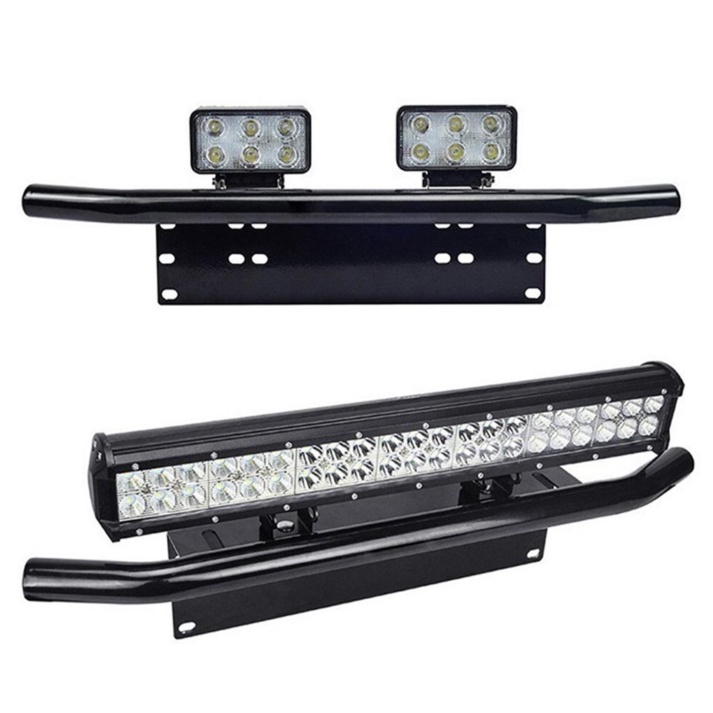 Car Front License Plate Mounting Bracket Black Universal Fit Front Grille LED Spotlight Holder for Automobiles