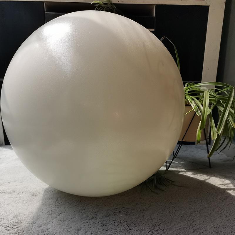 

Explosion-Proof Frosted PVC Inflatable Yoga Ball - Pure White Art Decoration Sphere