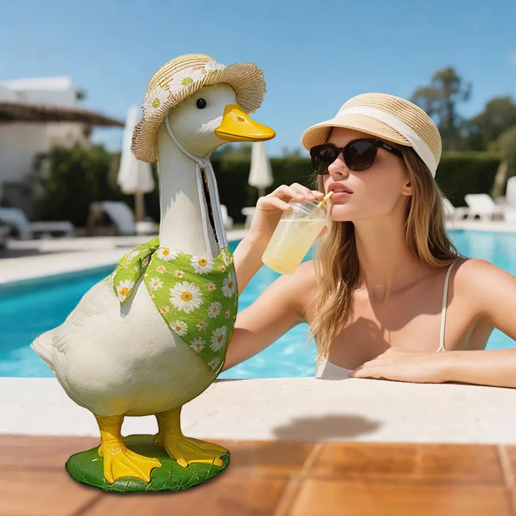 Porch Goose Outfit Statue Creative Lovely Cute Costume Goose Clothing For Party Courtyard Festival Garden Backyard