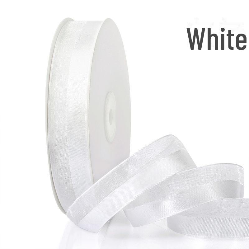 

Лента из атласа и пряжи шириной 2,5 см для украшения подарков, тортов и свадебных коробок