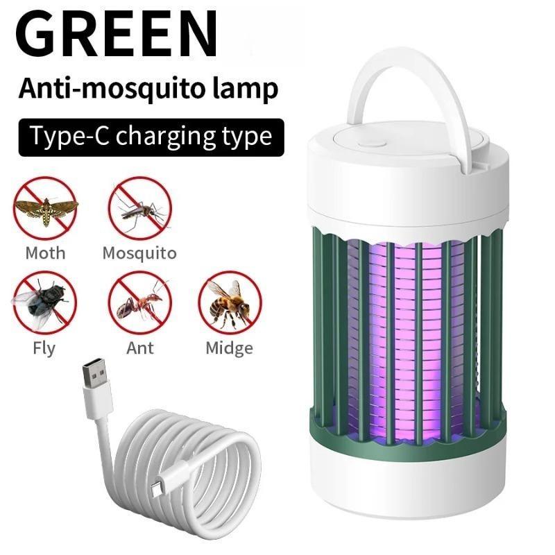 Electric Shock USB Mosquito Killer Lamp Insect Trap Portable Mute Anti-Mosquito Light For Home Garden Camping Outdoor Zapper