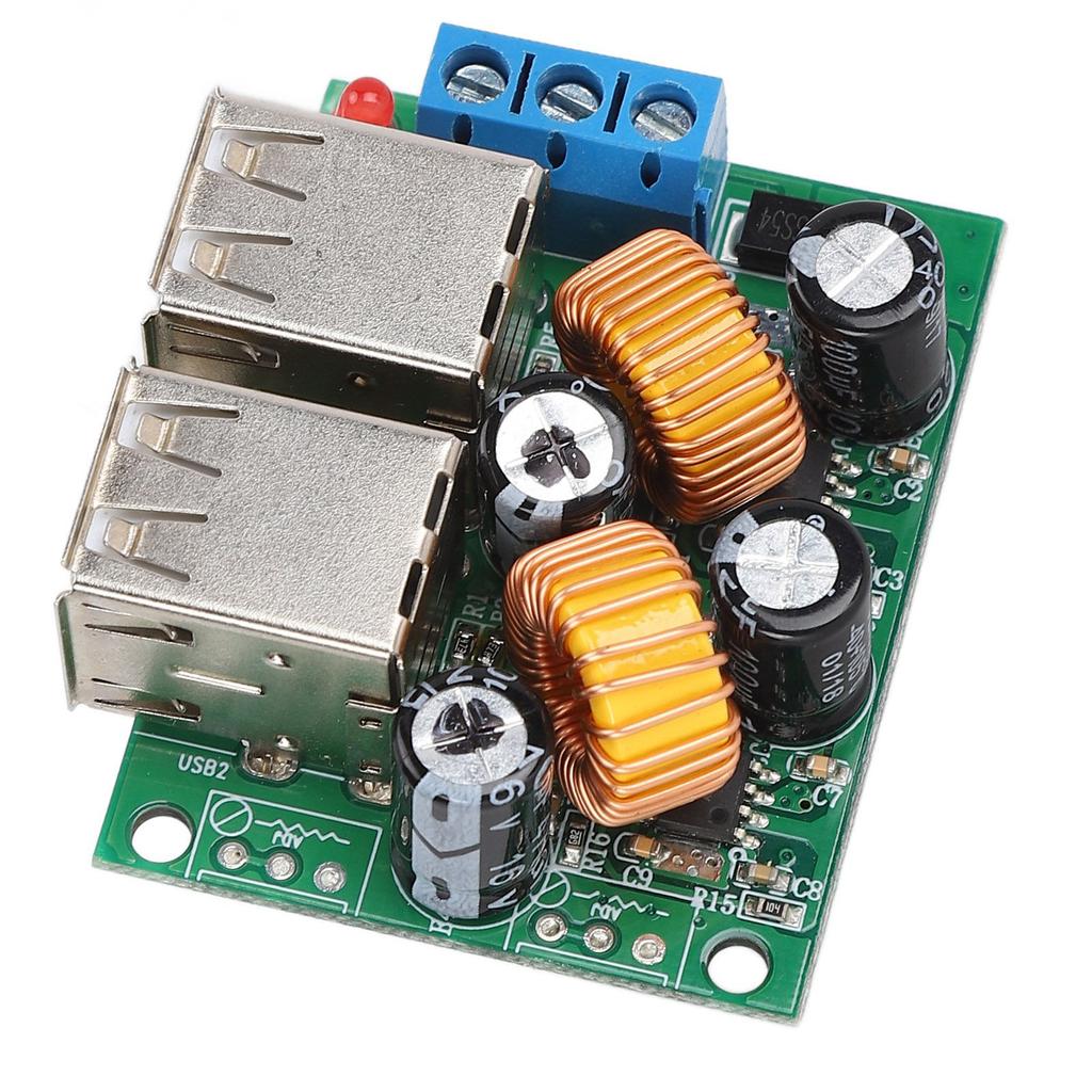 4 USB-Port-Stromrichterplatine Buck-Stromversorgungs-Umwandlungsmodul DC 12V 24V 40V auf 5V 5A