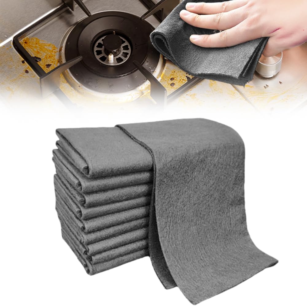 Thickened magic cleaning cloth, 2025 upgraded reusable window cleaning cloth set, using trace-free microfiber cloth Pack of 15