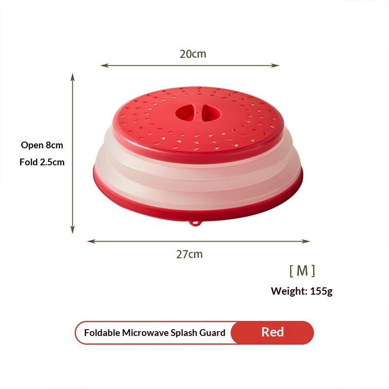 Folding Heating Covers Food Splash-Proof Microwave Cover Multi-Function Microwave Tray With Bottom Fresh-Keeping Cover Tool
