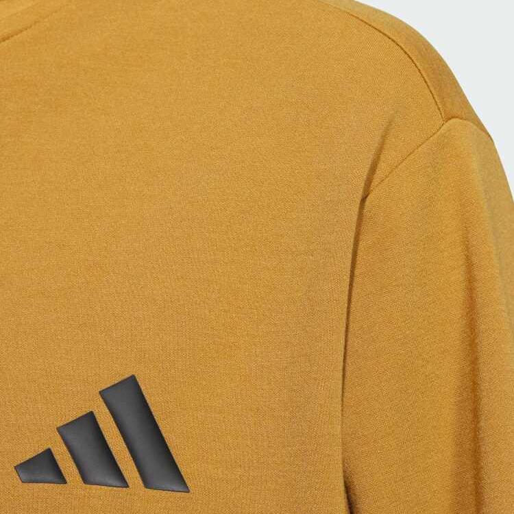 Adidas Sports Lifestyle Series Logo Pullover Comfortable Casual Long Sleeve T-Shirt Men T-Shirt Light-Brown Black KA7668