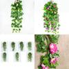 Charming Lifelike Silk Morning Glory Vine Perfect For Year-round Home Wall Decoration