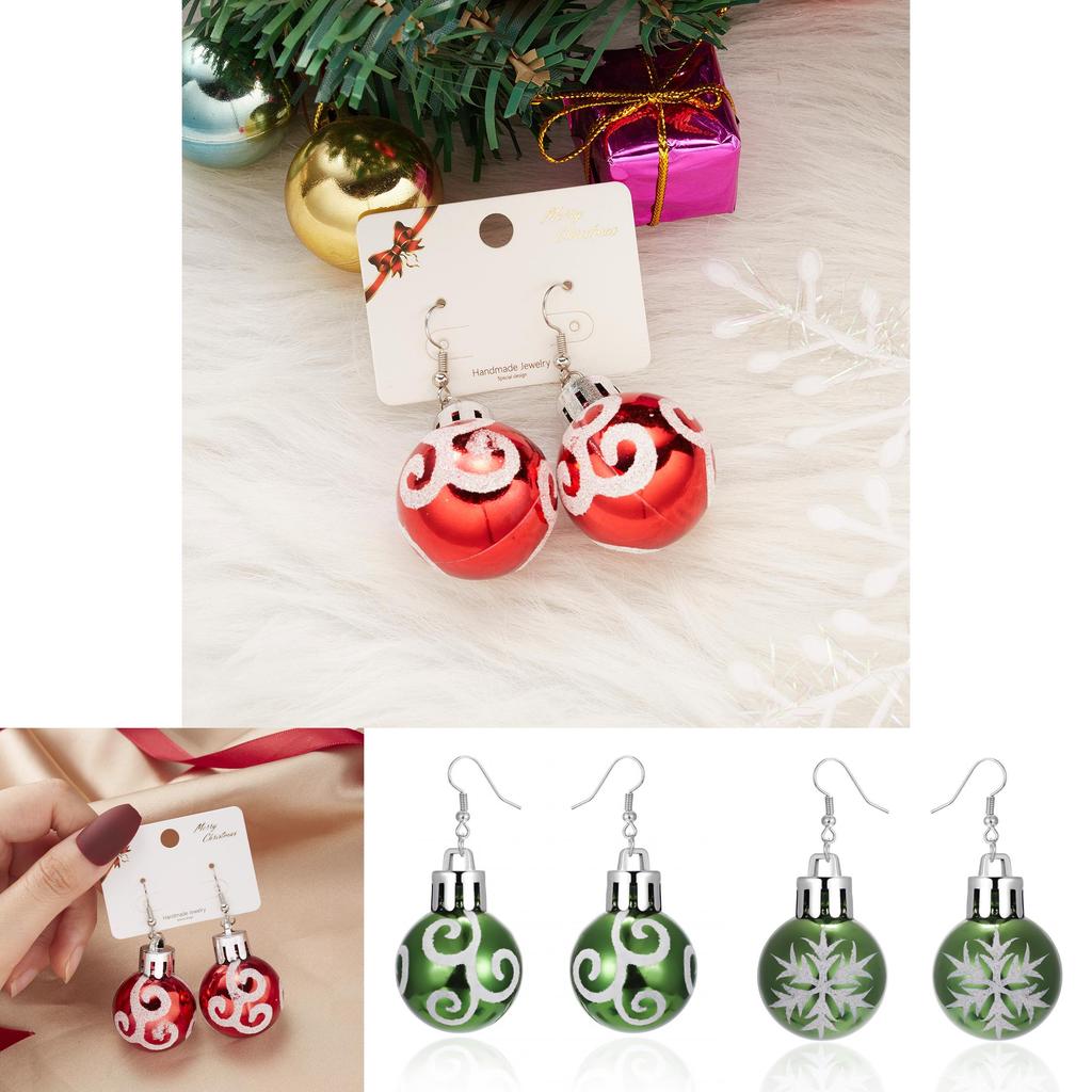 Weihnachts-Schneeflocken-Stern-Resin-Ohrringe mit galvanisierten Oberflächen für Damen