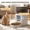 Cat Feeder with Camera, 2.4 GHz WiFi, App Control, 4L Feeder for 1-10 Meals, 2-Way Audio