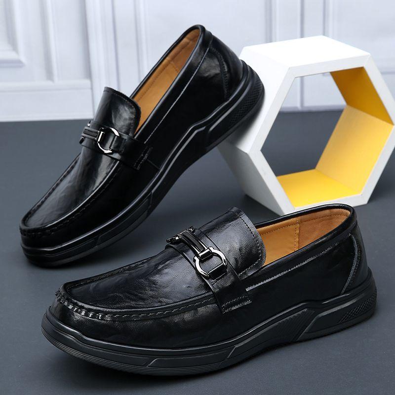 Soft Genuine Leather Shoes Mens Loafers Flat Brand Male Footwear Soft Business Dress Shoes Man Party Shoes