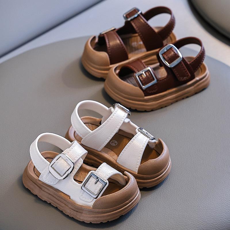 Children's Sandals Summer Boys All Go with The Outside Wear Fashion Non-slip Kids Anti-collision Girls Baby Beach Sports Sandals