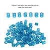 100 Stück Verstellbare Haarflechtperlen Ringe Manschette Haarschmuck Werkzeug Perückenzubehör Blau
