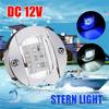 New 4Pcs Round Marine Boat LED Stern Light Blue Cabin Deck Courtesy Light Waterproof
