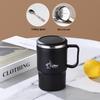 Stainless Steel Mug with Lid & Spoon - Perfect for Coffee, Tea, or Travel