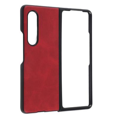 Leren Hardcase voor Samsung Galaxy Z Fold 3 Mobiele Telefoon Anti-Kras Schokbestendige Hoes