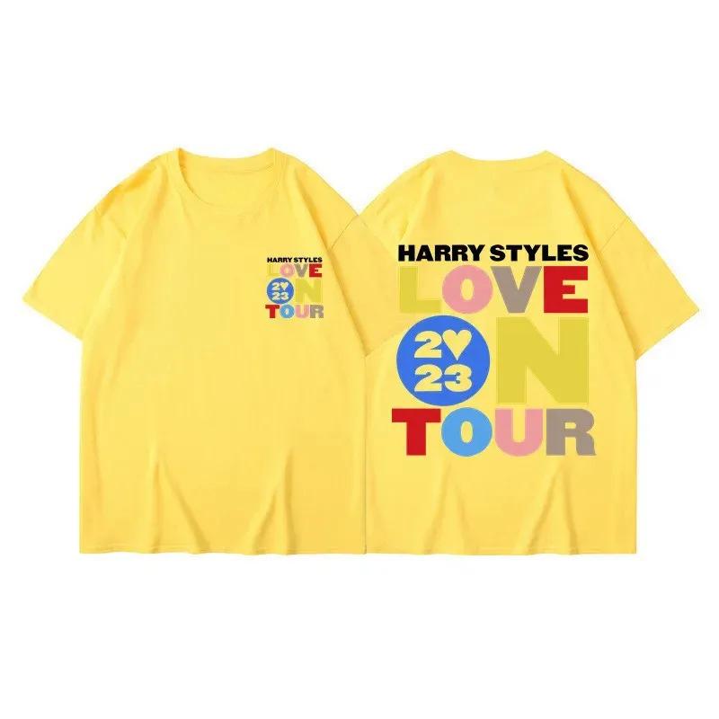 

Harry Styles Love on Tour Summer Unisexs Cotton Tshirt Short Sleeve Y2K HipHop Street Casual Fashion Womens Wear 4XL