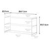 Yamazaki Jitsugyo [Gypsum Board Tweezers and Wood Screws Included] Compatible with Gypsum Board Walls, Wall Shoe Rack, 3 Tiers, White, Approx. W67.3