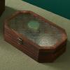 Jewelry Storage Box with Buckle And Flip-Top Lid Case Wood Retro Design Dustproof Organizer for Small Sundries
